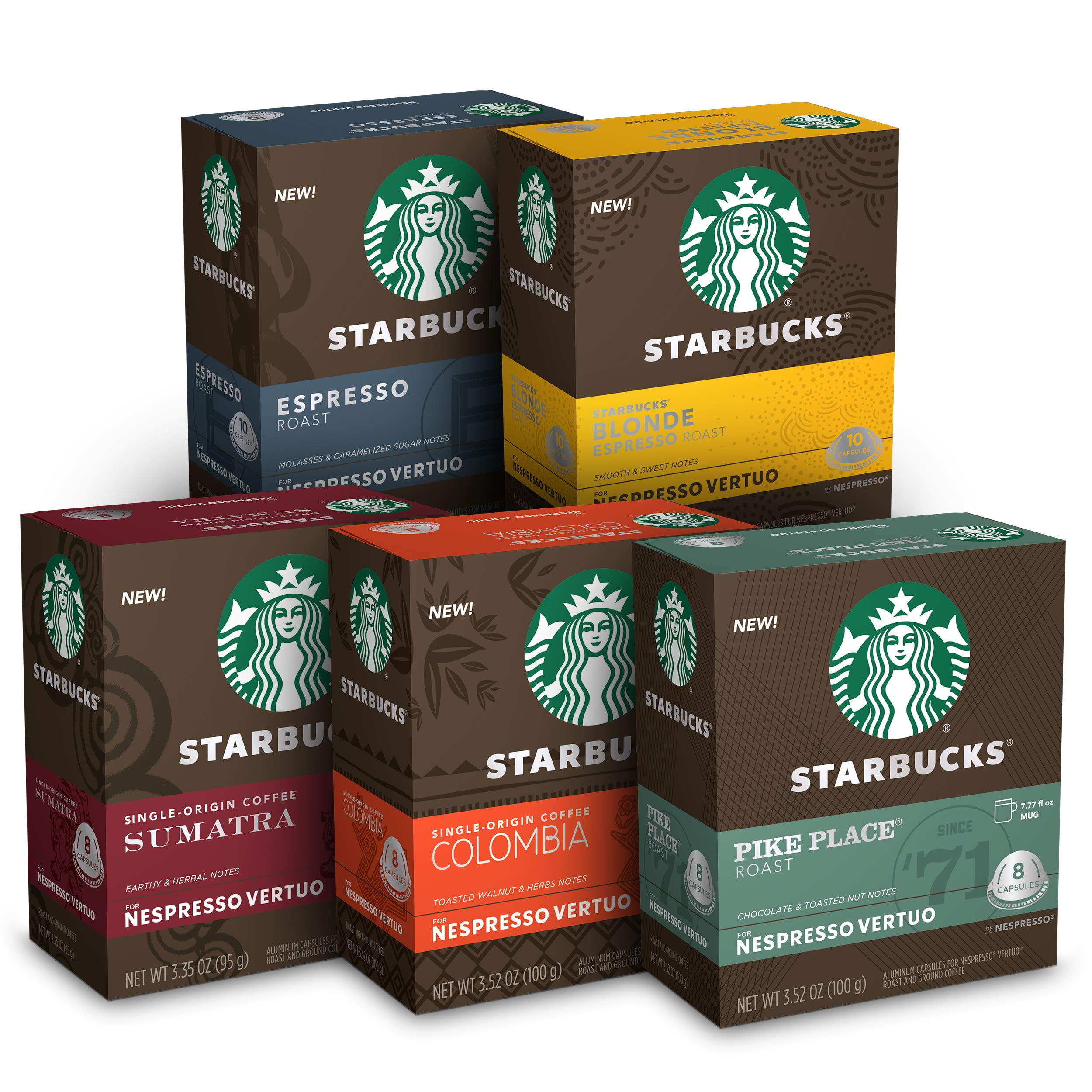 Starbucks By Nespresso Favorite Variety Pack Coffee & Espresso (44