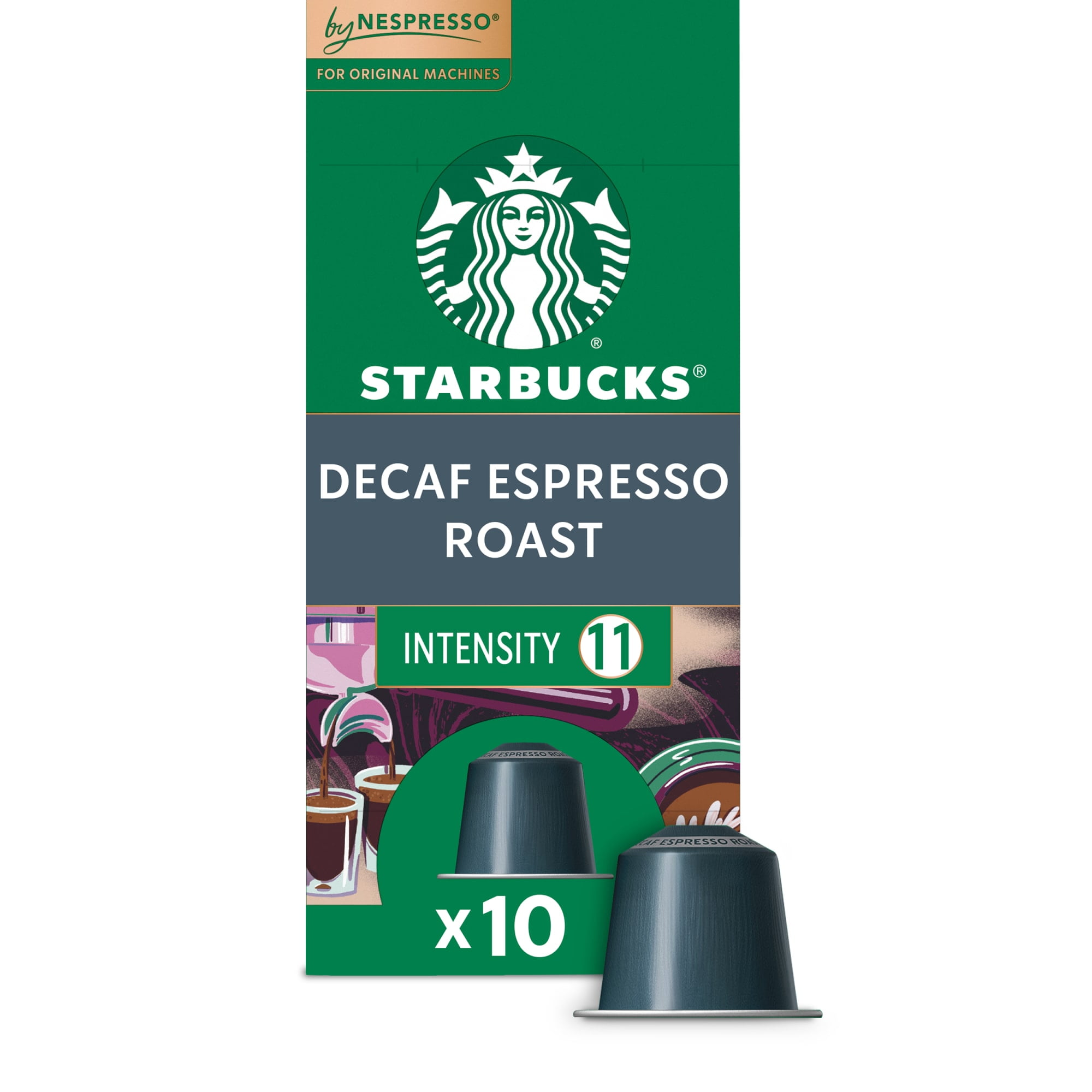 Starbucks By Nespresso Original Line, Decaf Espresso Roast, Dark