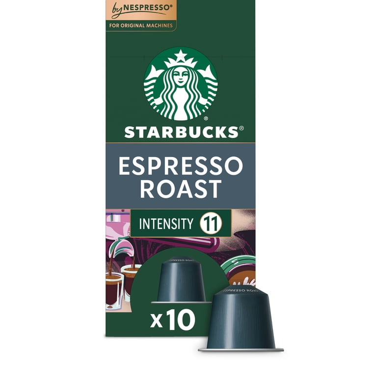 【訳有り】⑭Starbucks NESPRESSO 10箱 Starbucks Nespresso Original Coffee Capsules, Dark Roast Espresso