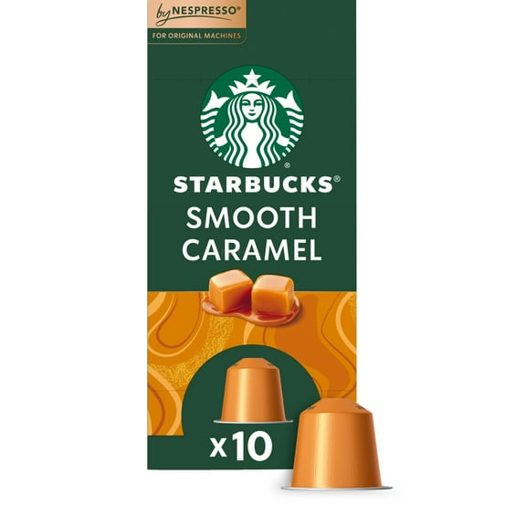 Starbucks By Nespresso Original Line, Smooth Caramel, Flavored Roast Nespresso Pods, 10 ct