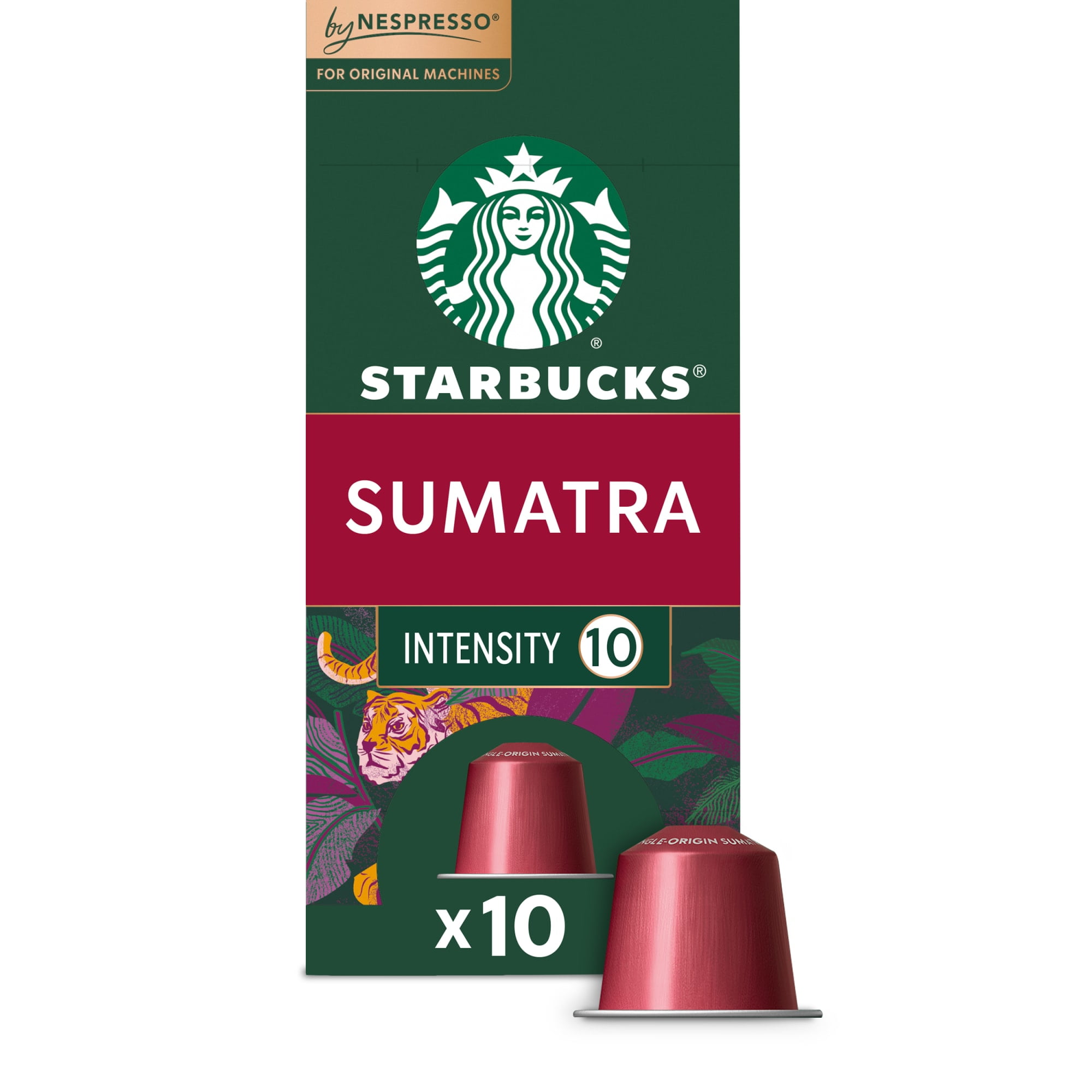 Starbucks by Nespresso Original Line, Sumatra, Dark Roast Nespresso Pods, 10 Count