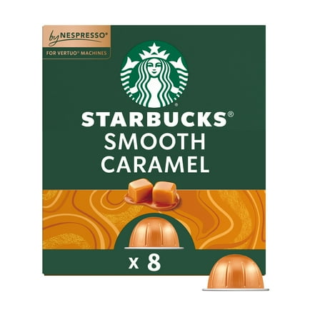 Starbucks By Nespresso Vertuo Line, Smooth Caramel, Flavored Roast Nespresso Pods, 8 Count