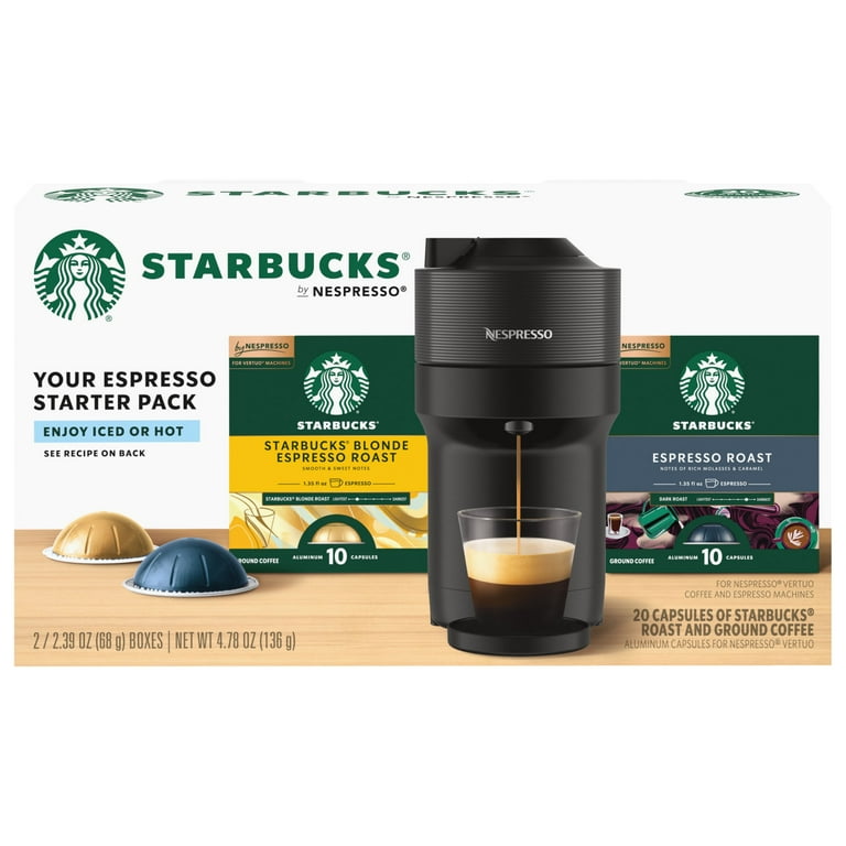 Starbucks By Nespresso Vertuo Pods, Espresso Light and Dark Roast