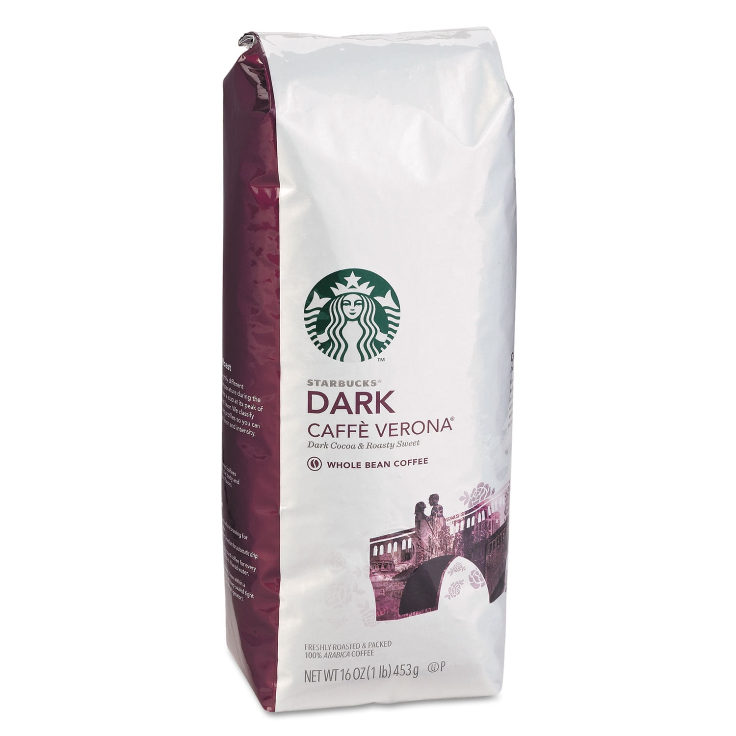Starbucks Whole Bean Coffee Caffe Verona Dark Roast - 16 Ounce (1 lbs)
