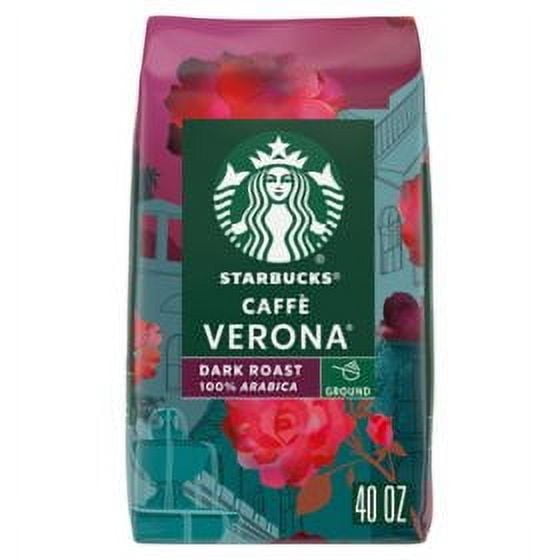 Starbucks Caffe Verona Ground Coffee, Dark Roast, 40 oz.pack of 2