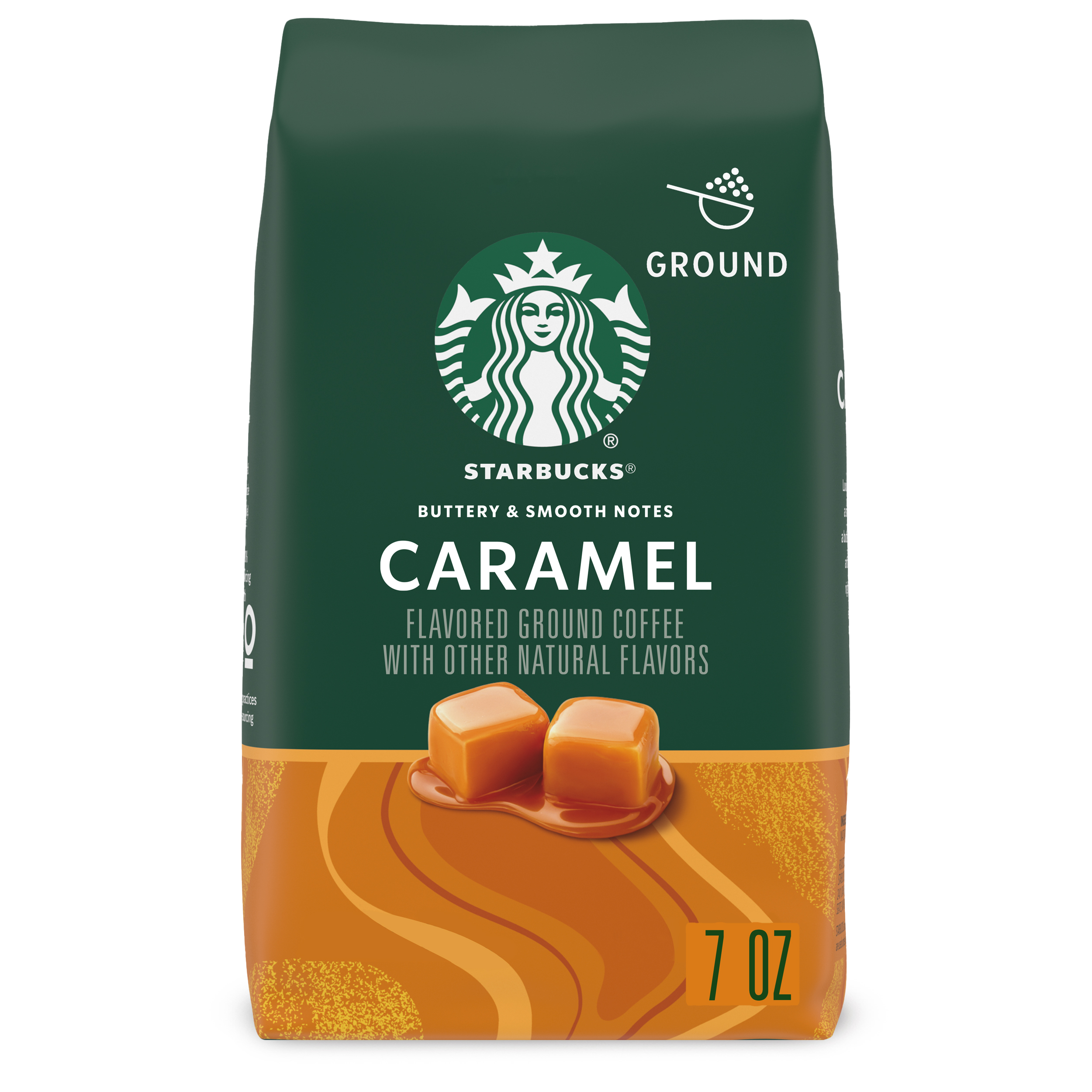 Starbucks Caramel Flavored, Ground Coffee, Naturally Flavored, 7 oz - image 1 of 8
