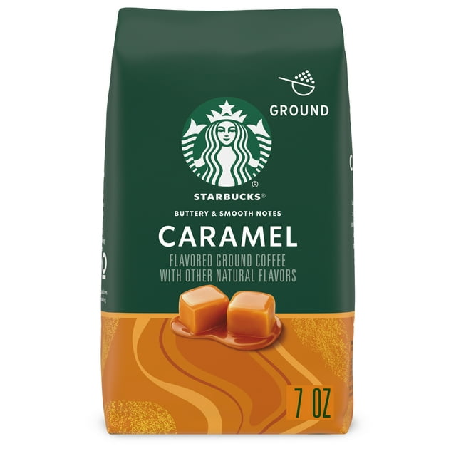 Starbucks Caramel Flavored, Ground Coffee, Naturally Flavored, 7 oz
