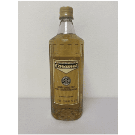 Starbucks Caramel Flavored Syrup 1 Liter 33.8 fl oz Bottle - No Pump