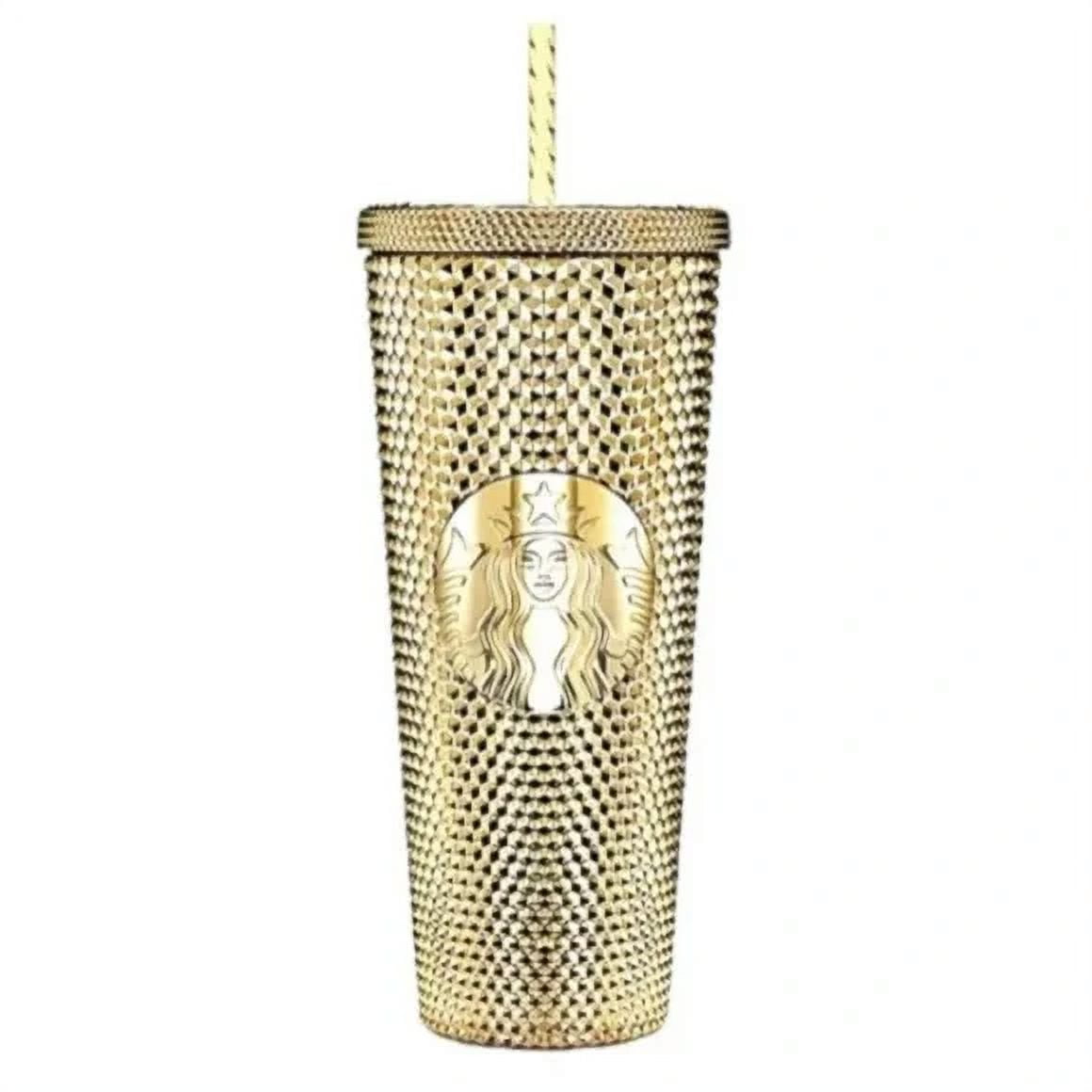 Starbucks Autumn Champagne Diamond Gold Jewel 24oz Cups Tumbler Cold Cup,NEW