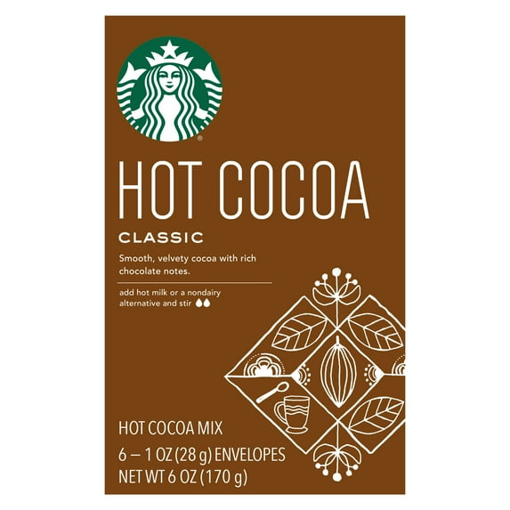 Starbucks Classic Hot Cocoa Mix, 6 Count Box