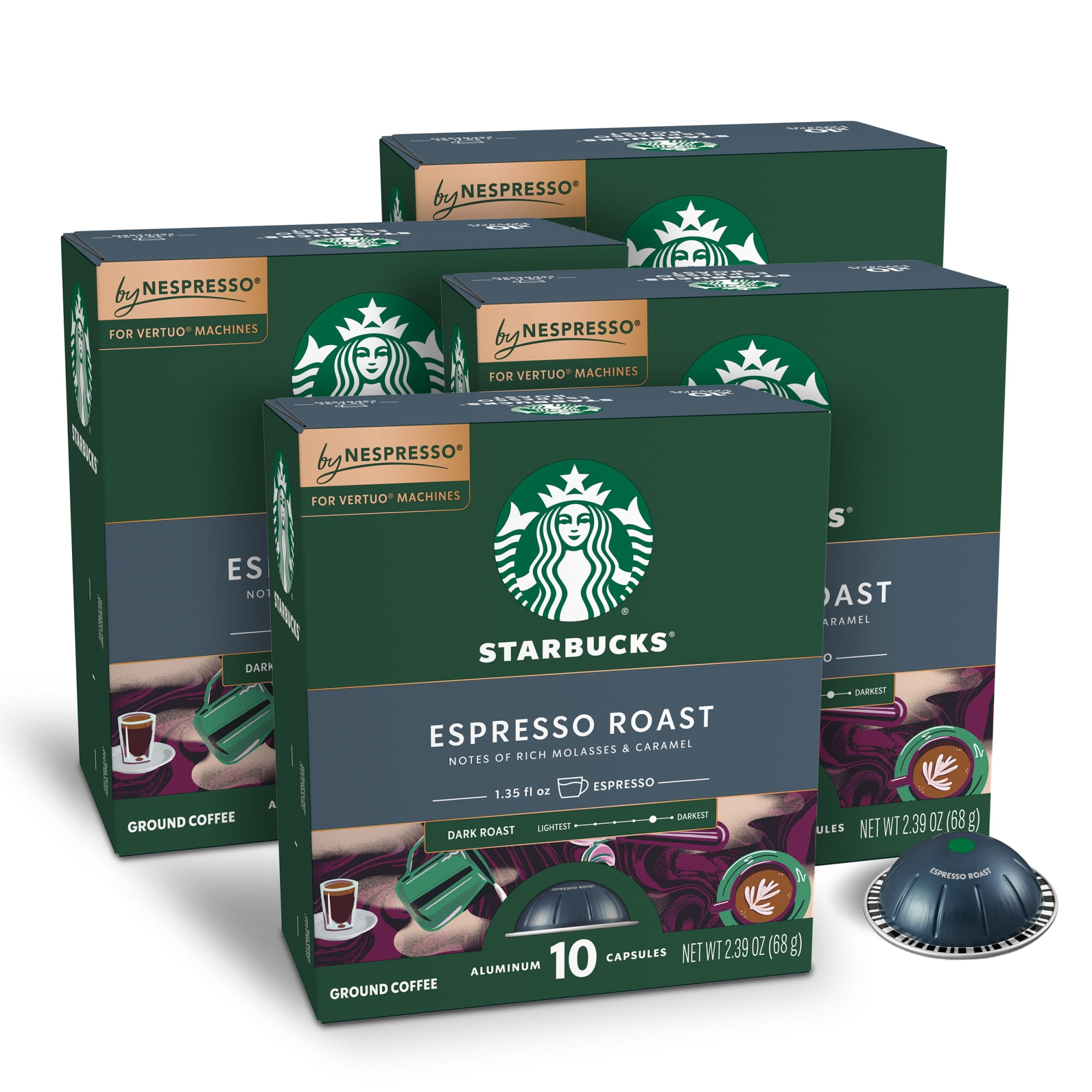 Starbucks by Nespresso Vertuo, Espresso Roast, Dark Roast