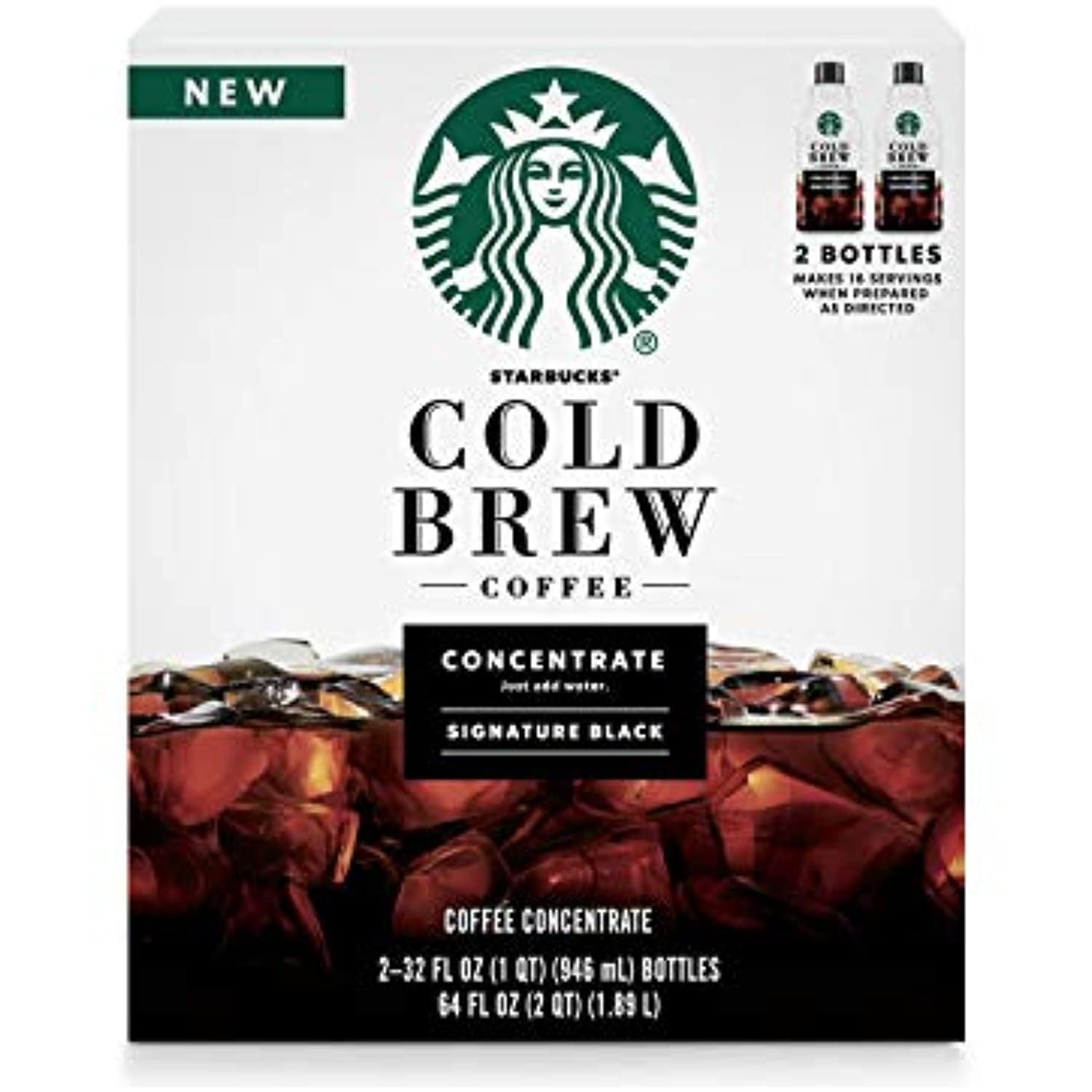 Starbucks Coffee Cold Brew Concentrate 2 Bottles Of 32 Fl Oz Net Wt 64