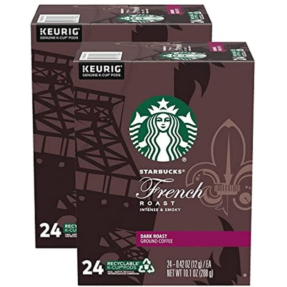 Starbucks Coffee K-Cup Pods, French Roast, 24 Ct (Pack Of 2)