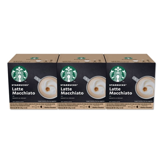 Starbucks Coffee by NESCAFE Dolce Gusto Latte Macchiato Coffee Pods, 18 Servings