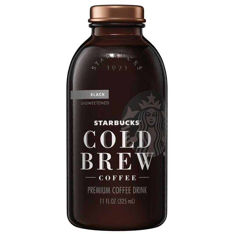 Starbucks Cold Brew, Black Unsweetened Coffee, 11 oz Glass Bottle