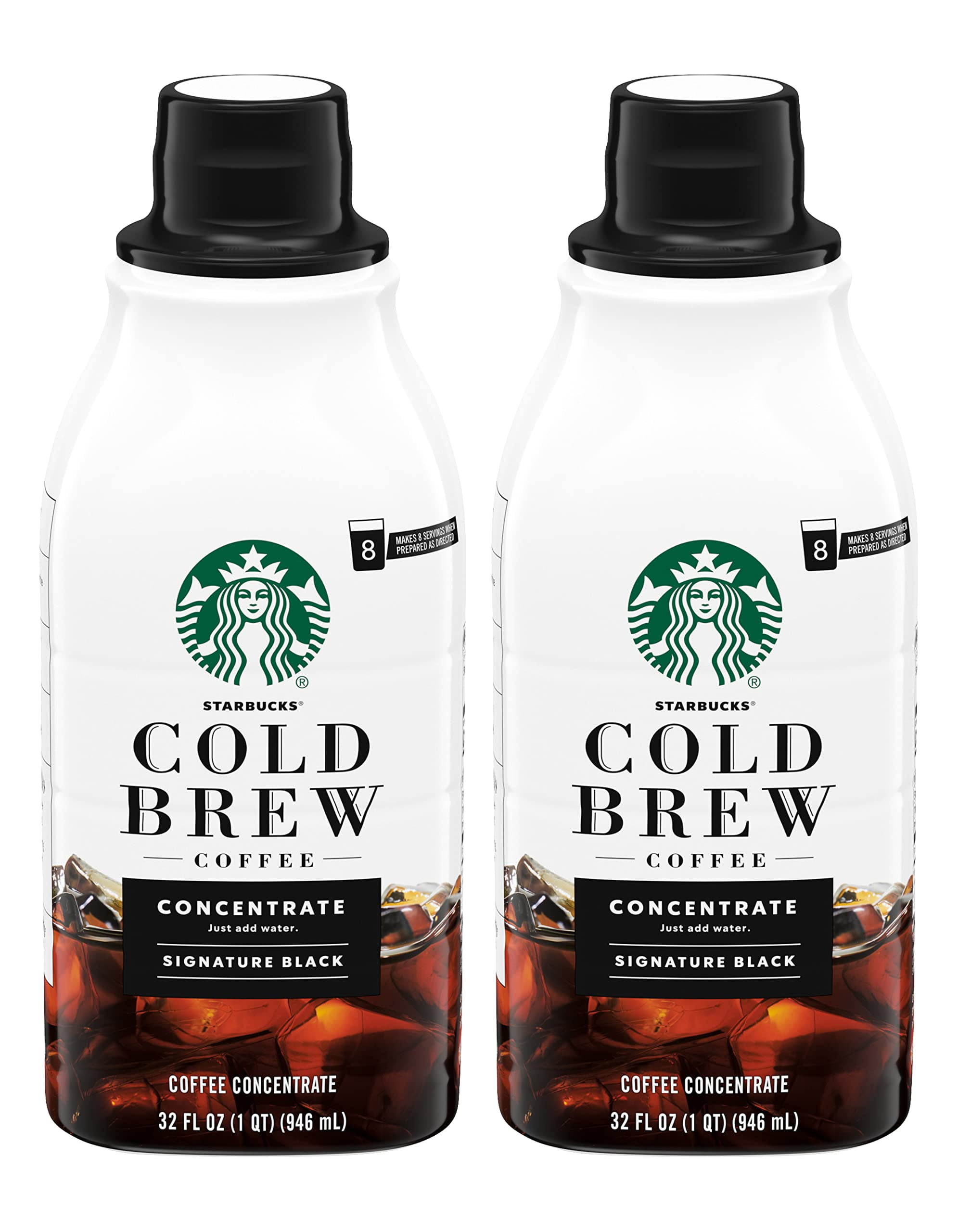 Starbucks Cold Brew Coffee Concentrate Signature Black, 32 Fl Oz (Pack