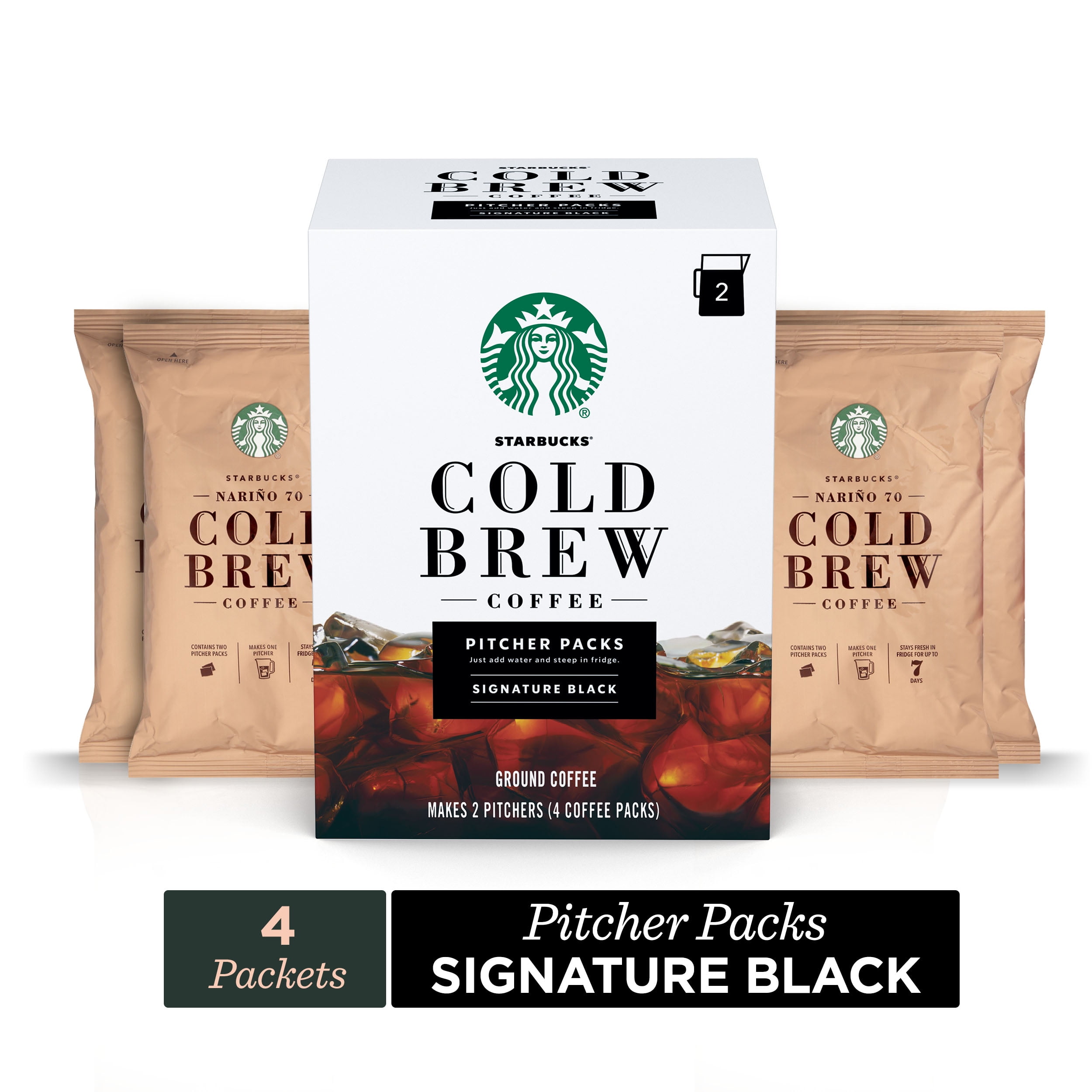 Starbucks Cold Brew Ground Coffee Pitcher Packs, 2 ct / 2.15 oz - Fred Meyer