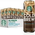 thumbnail image 1 of Starbucks Cold Brew Coffee, Vanilla Sweet cream, 11 fl oz Cans (12 Pack), Premium Coffee Drink, Iced Coffee​, 1 of 7