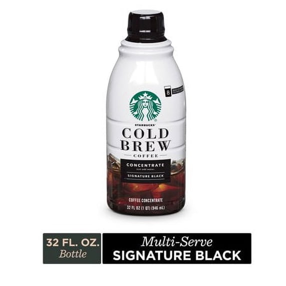 Starbucks Cold Brew Multi Serve Concentrate Signature Black 32 Fl Oz (Pack of 6)
