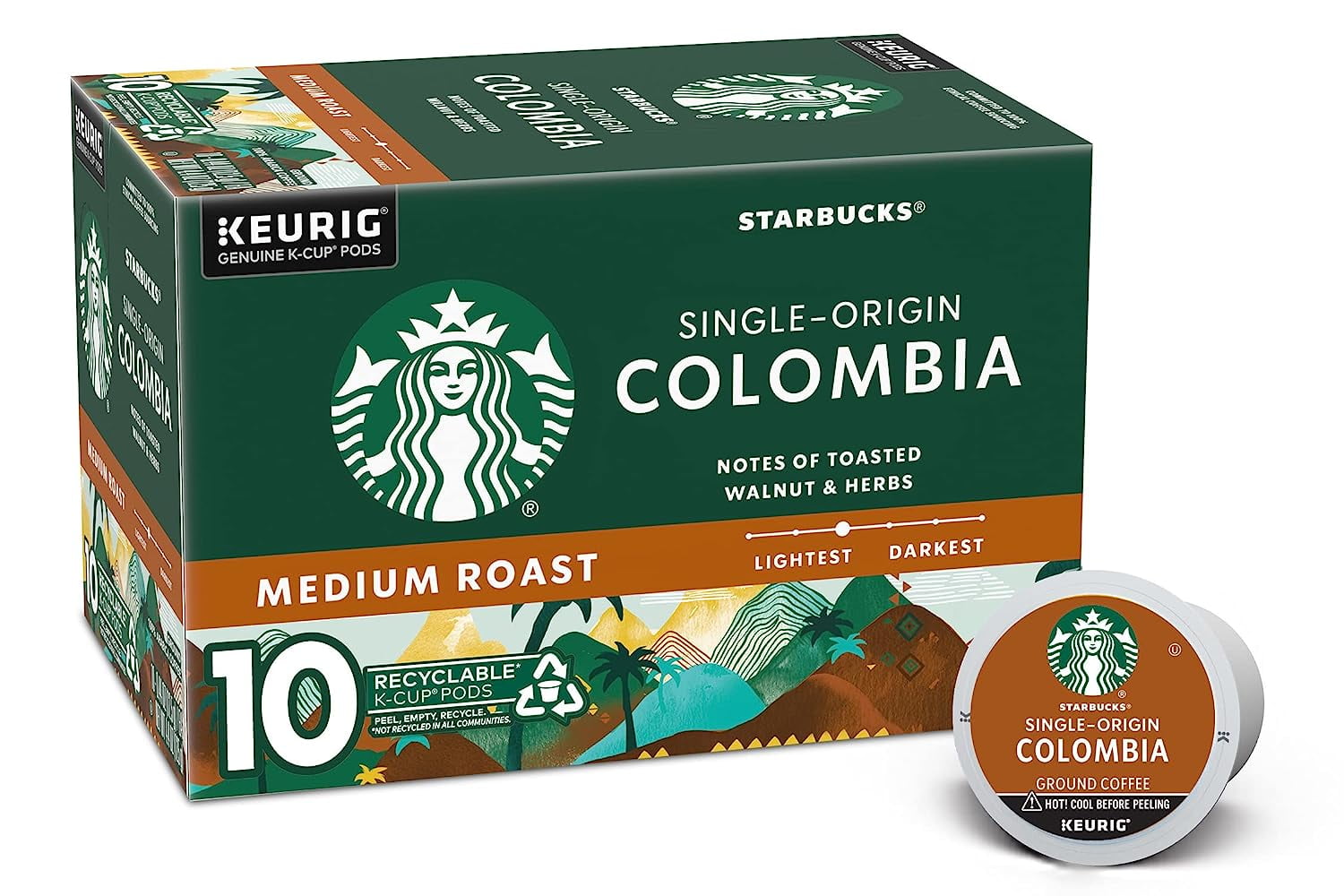 Starbucks K-Cups Colombia Medium Roast Coffee for Keurig Brewers
