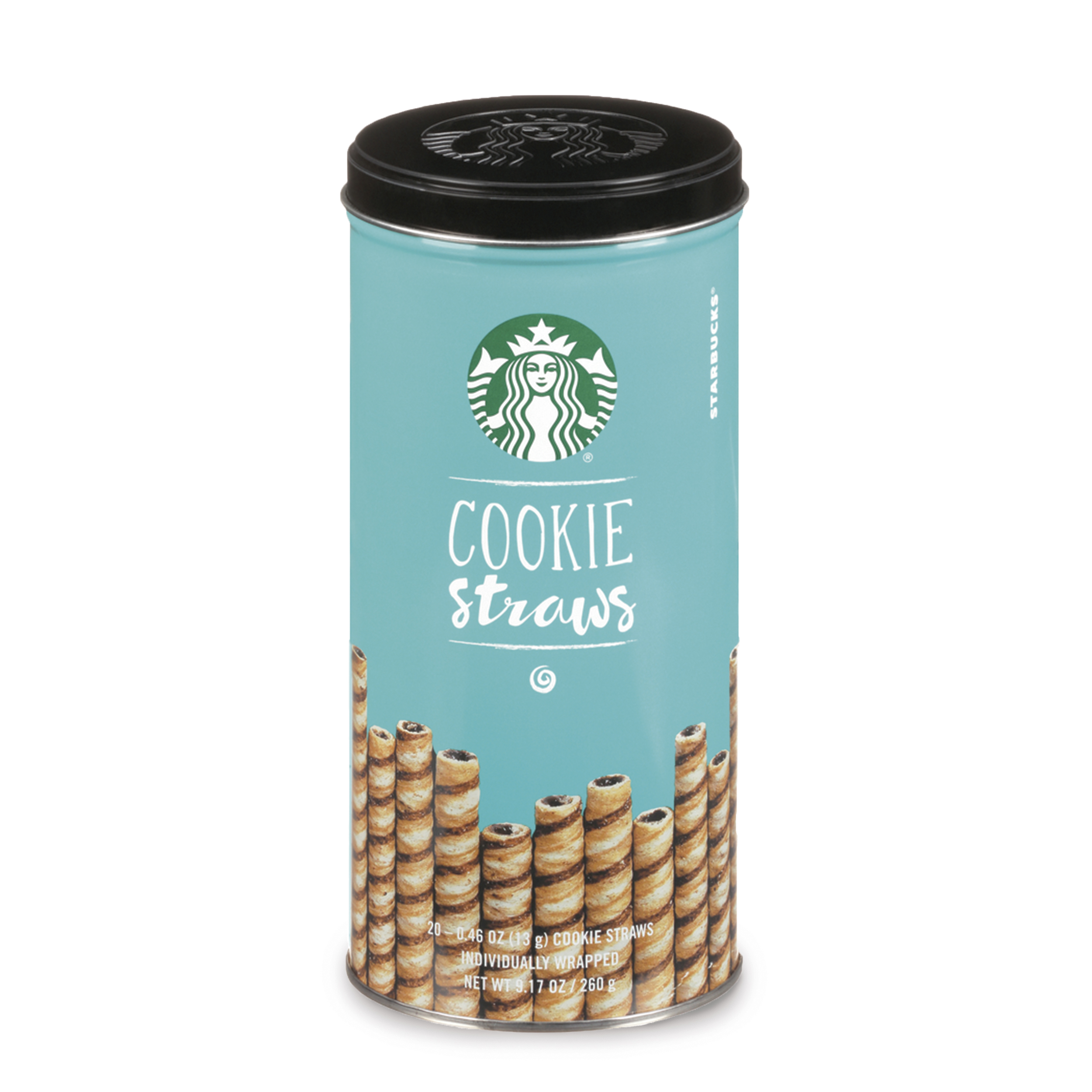 Starbucks Cookie Straws, 1 Tin of 20 Cookies - image 1 of 6