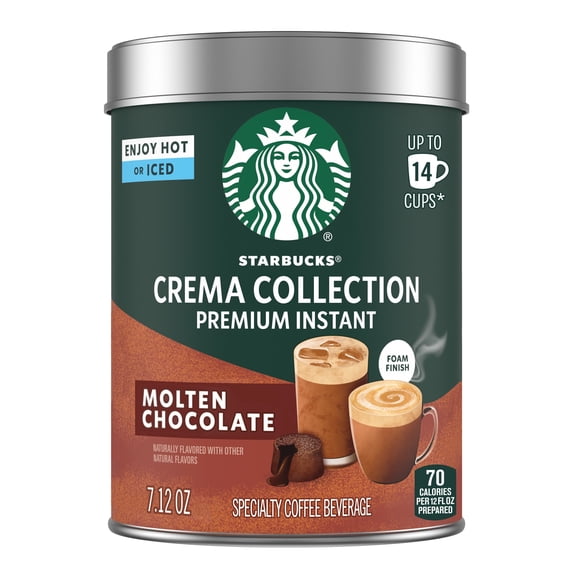 Starbucks Crema Collection Premium Instant Molten Chocolate Flavored Coffee, 7.12 oz