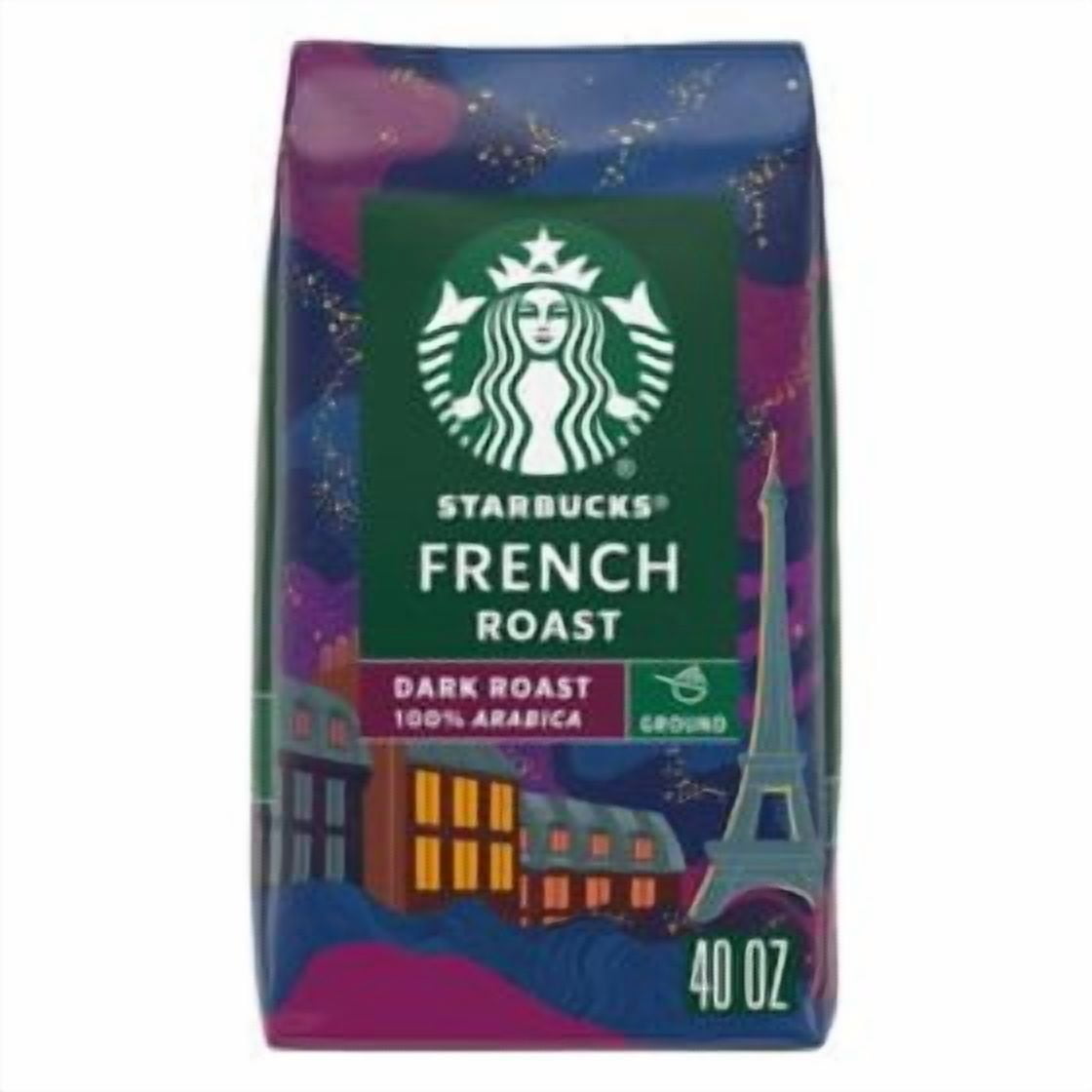 Starbucks Dark French Roast Ground Coffee, 40 oz.pack of 2