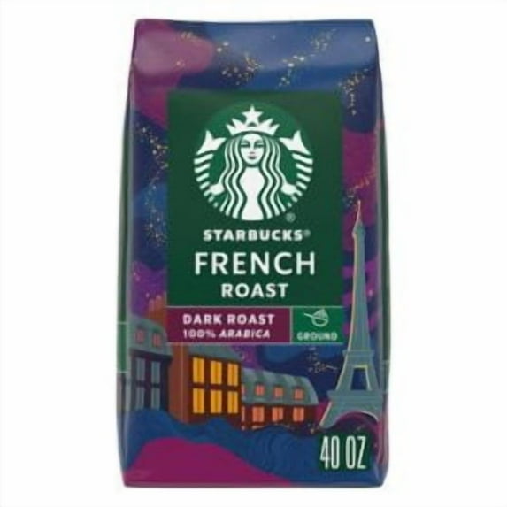 Starbucks Dark French Roast Ground Coffee, 40 oz.pack of 2