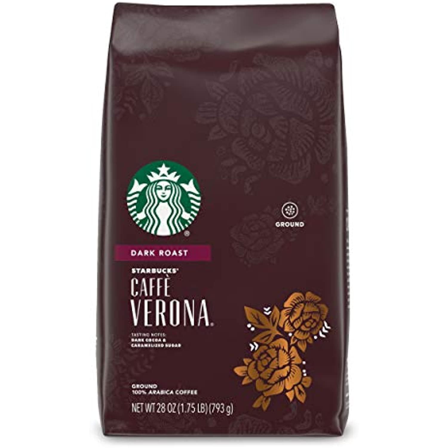 Starbucks Dark Roast Ground Coffee — Caffè Verona — 100% Arabica — 1 Bag (28 Oz.)