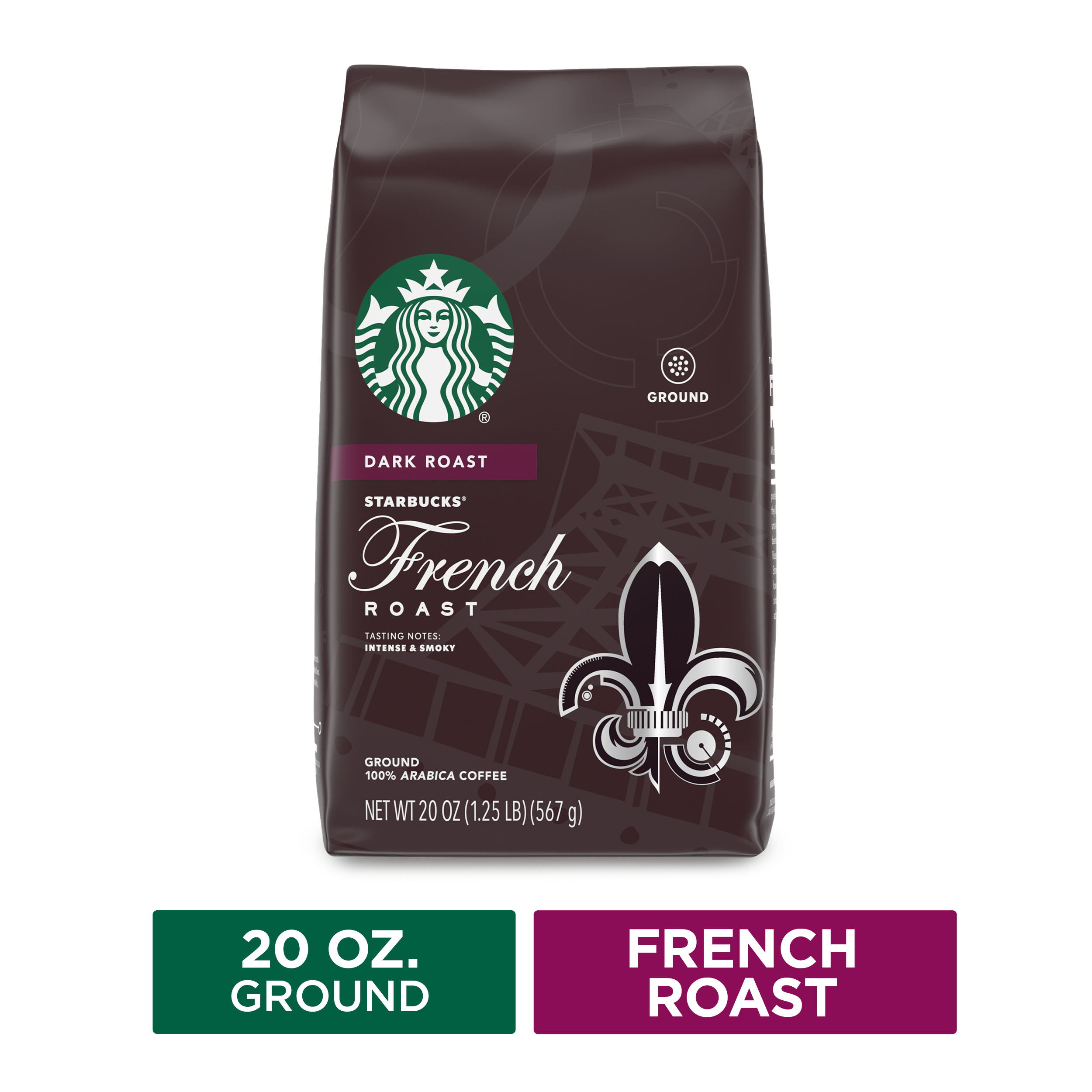 Starbucks Dark Roast Ground Coffee — French Roast — 100% Arabica — 1 bag (20 oz.) - image 1 of 6