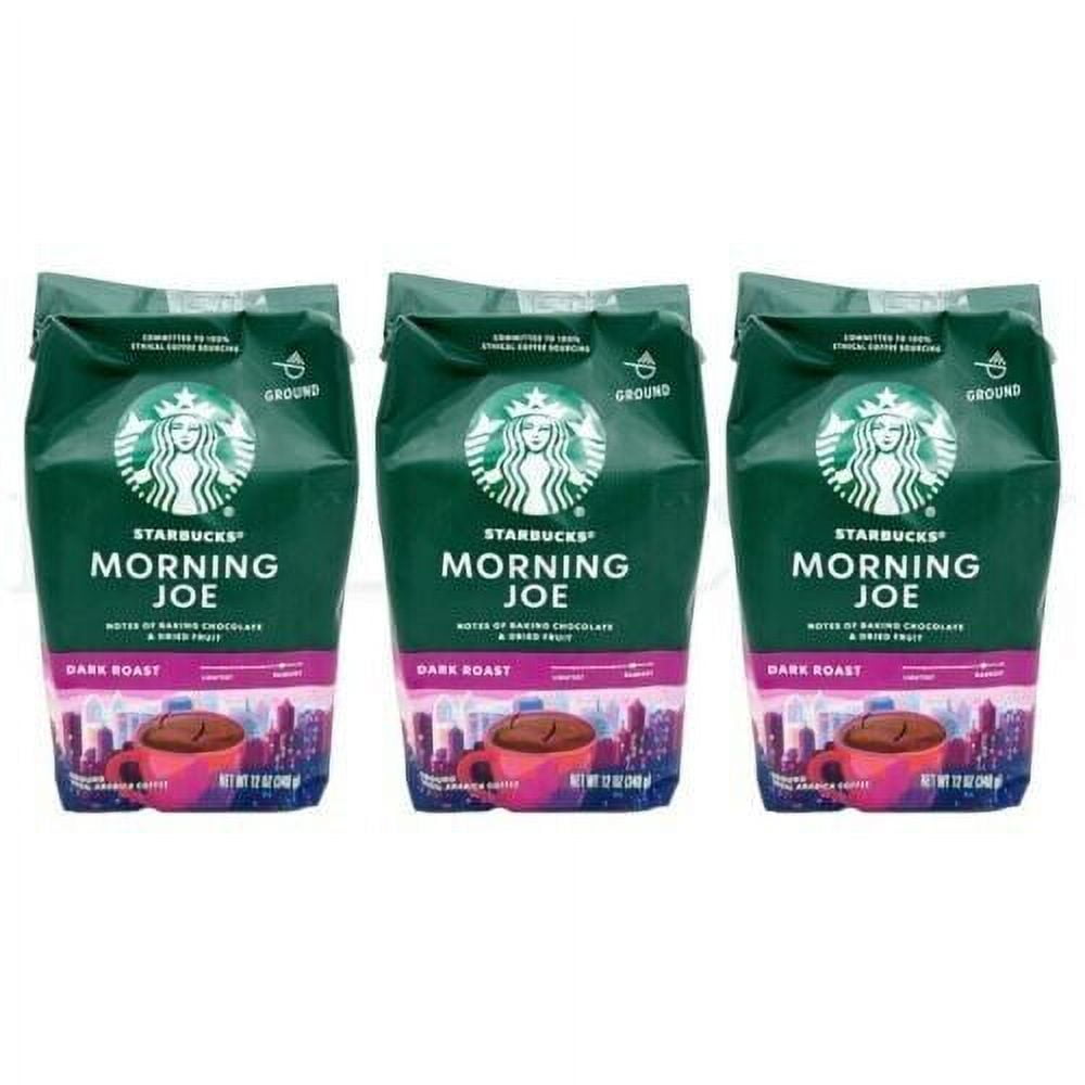 Starbucks Dark Roast Ground Coffee Morning Joe 100 Arabica 12 oz 3