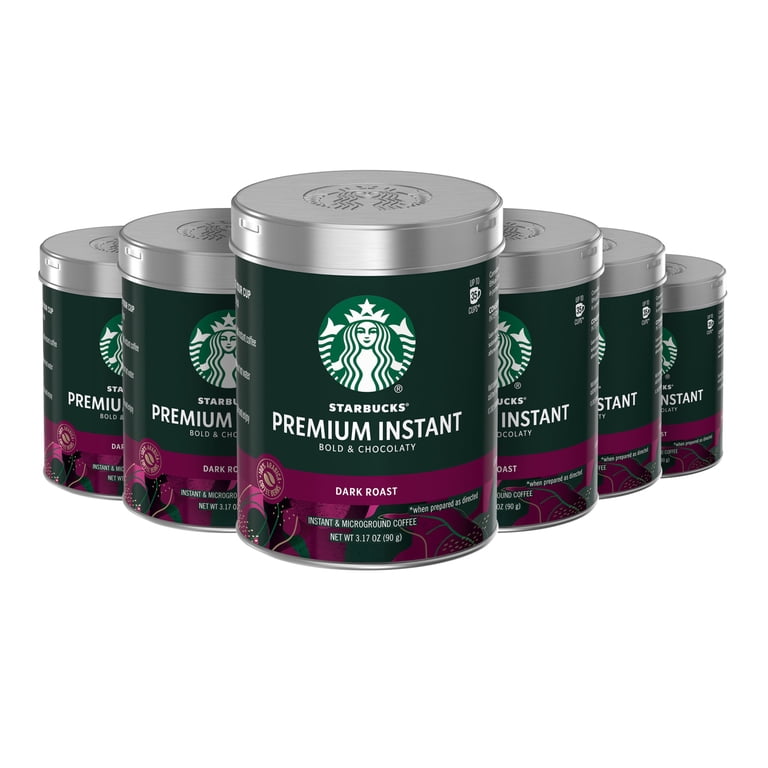 Starbucks Premium Instant Coffee, Dark Roast, Arabica Beans, 3.17