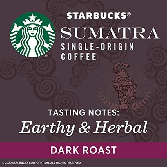 Starbucks Dark Roast K-Cup Coffee Pods - Sumatra for Keurig Brewers - 4 Boxes (96 Pods Total)