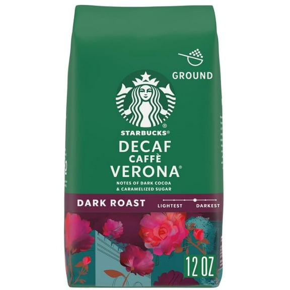 Starbucks Decaf Caff Verona Dark Roast Ground Coffee