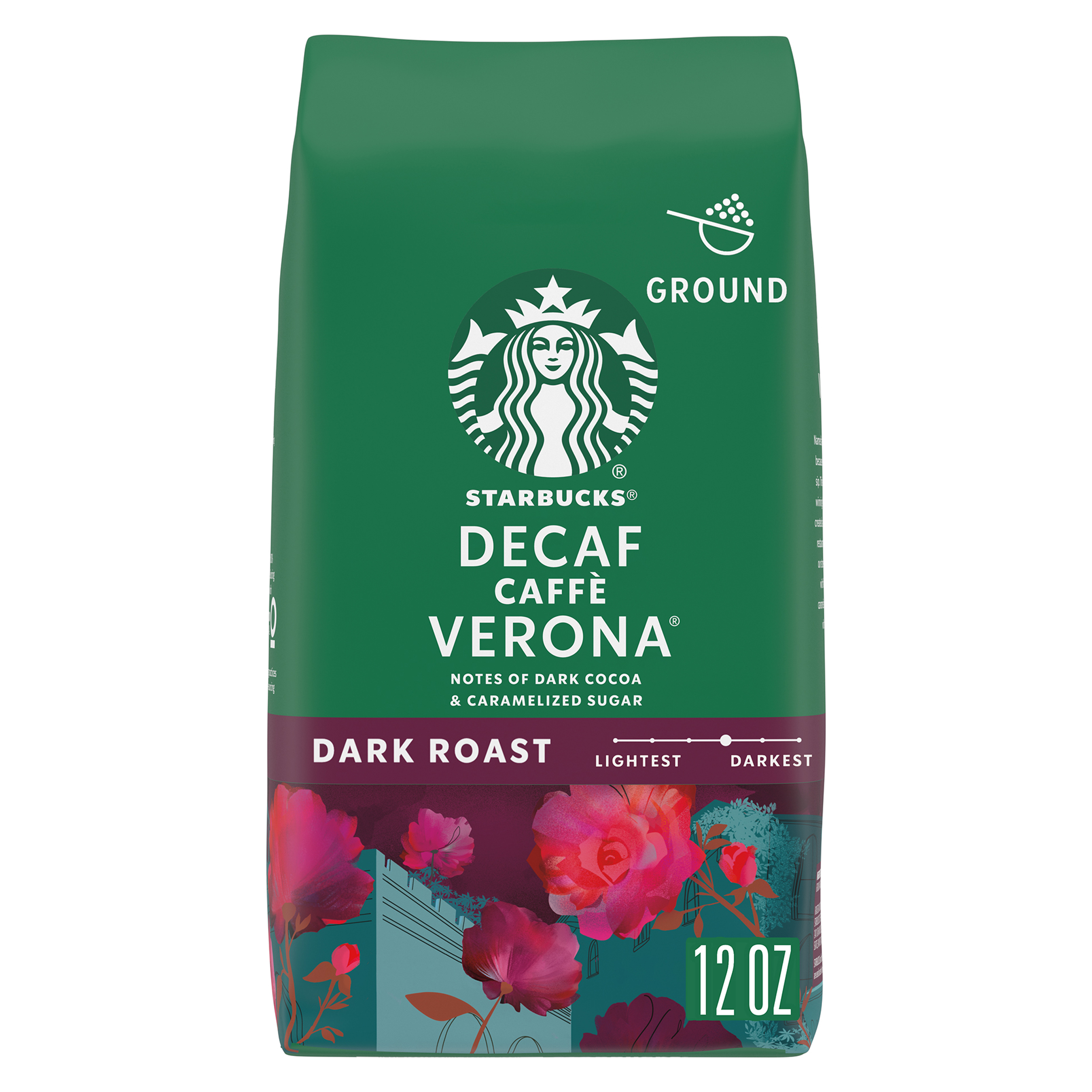 Starbucks Decaf Caffè Verona, Ground Coffee, Dark Roast, 12 oz - image 1 of 8