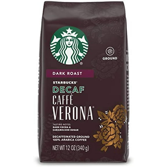 Starbucks Decaf Ground Coffee Caff Verona 100% Arabica 1 Bag (12 Oz.)
