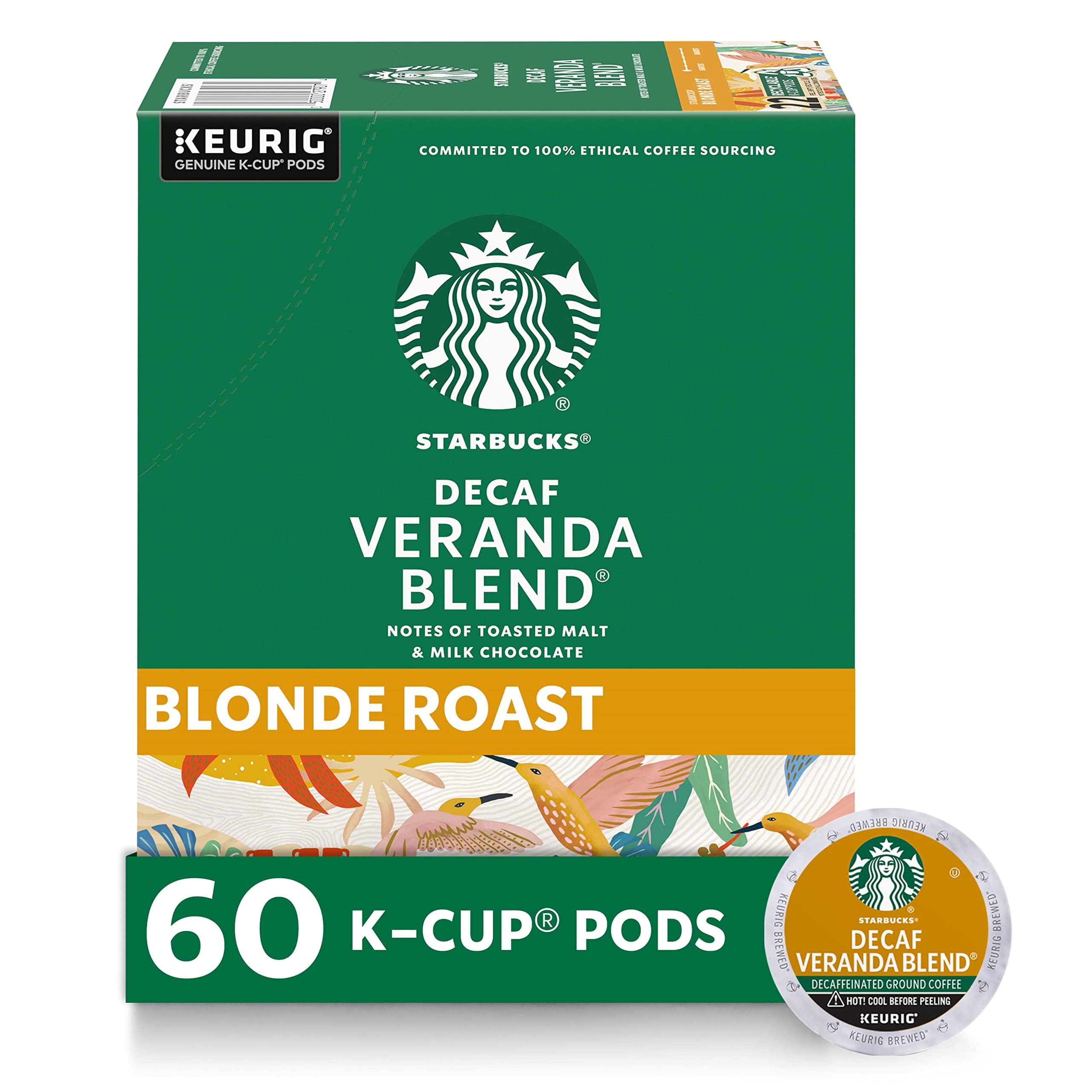 Starbucks Decaf Veranda Blend Light Roast K-Cups for Keurig Brewers, 10 ...