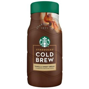 Starbucks Discoveries Cold Brew Coffee, Vanilla Sweet Cream Flavor, Premium Arabica Bean Blend, Perfectly Paired With Cow Milk, 40oz Bottle