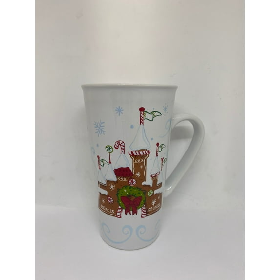 Starbucks Disney Christmas Gingerbread Castle Latte Mug New