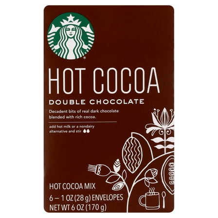 Starbucks Double Chocolate Hot Cocoa Mix, 6 Count Box