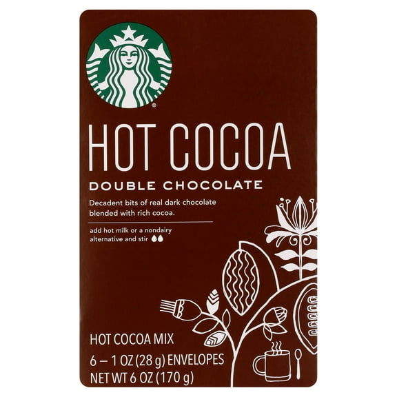 Starbucks Double Chocolate Hot Cocoa Mix, 6 Count Box