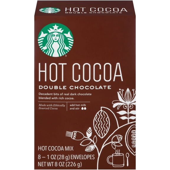 Starbucks Double Chocolate Hot Cocoa Mix, 8 Count Box