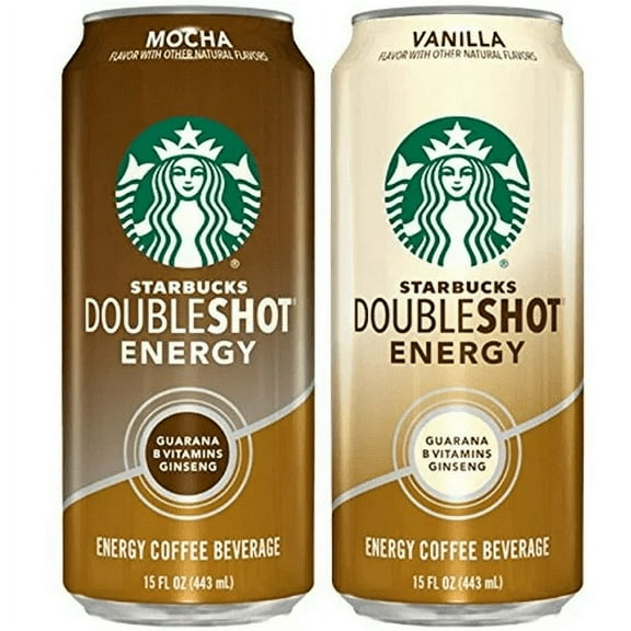 Starbucks, Doubleshot Energy Coffee, Variety Pack (Mocha/Vanilla), 15 Fl Oz. Cans (12 Pack)