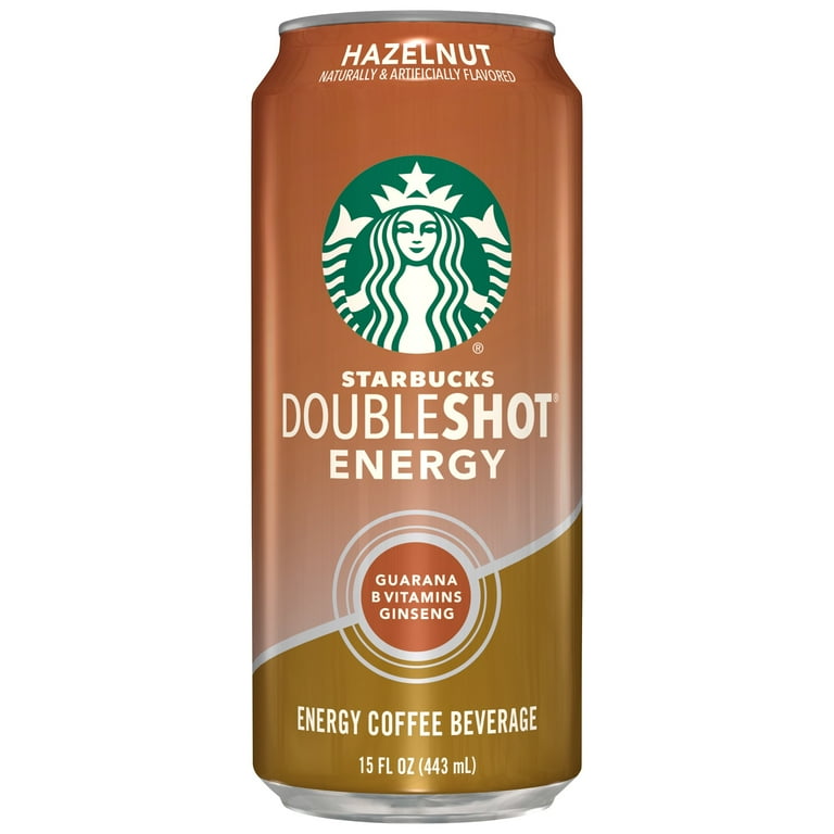 Starbucks Doubleshot Energy Hazelnut Coffee Energy Drink, 15 oz