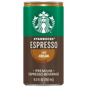 Starbucks Doubleshot Espresso & Cream Premium Iced Coffee Drink, 6.5 fl oz Can