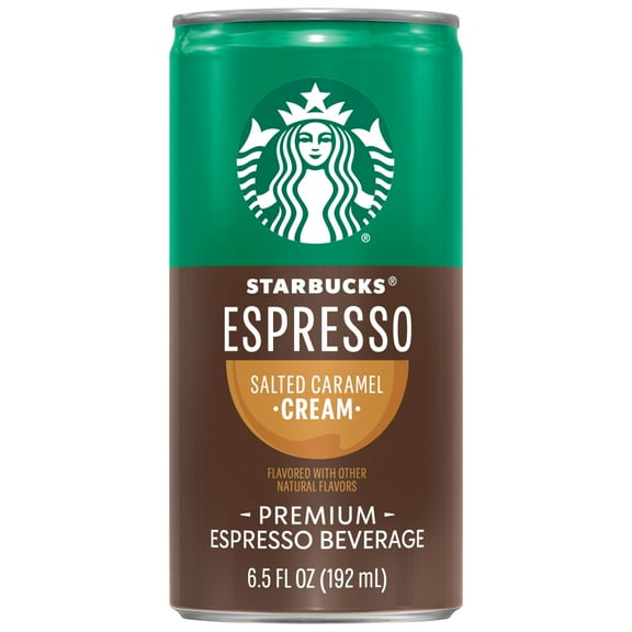 Starbucks Doubleshot Espresso & Salted Caramel Cream Premium Iced Coffee Drink, 6.5 fl oz, 12 Pack Cans