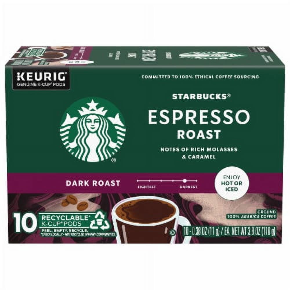 Starbucks K-Cup Pods, Espresso Roast for Iced Coffee, Caramelly