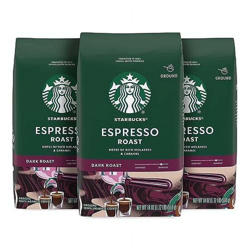 Starbucks Espresso Roast â€“ Ground Coffee 3x18oz Multipack