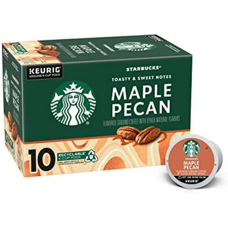 Starbucks Flavored Coffee K-Cup Pods — Maple Pecan For Keurig Brewers — Fall Limited Edition — 1 Box (10 Pods)