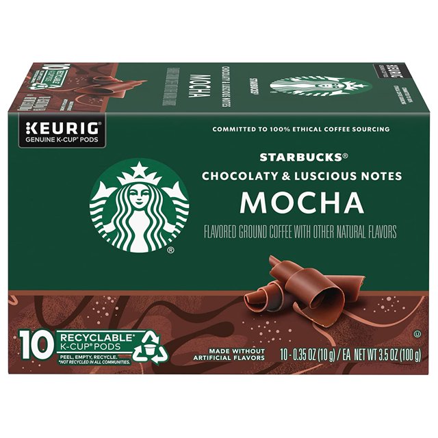 Starbucks Flavored Coffee KCup Pods, Mocha Flavored Coffee, Made